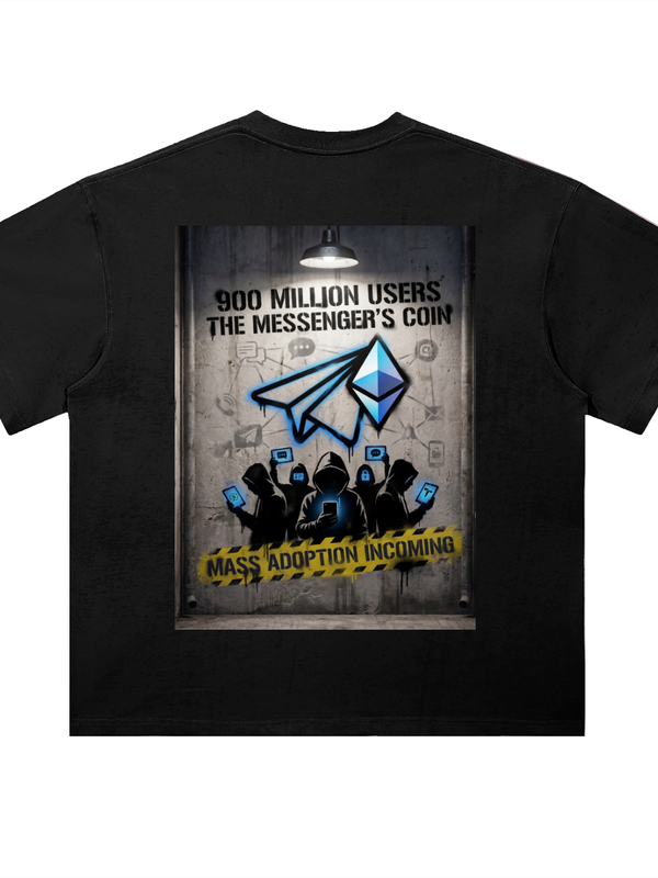TON T-Shirt — 900 Million Users — Mr. Lined crypto streetwear