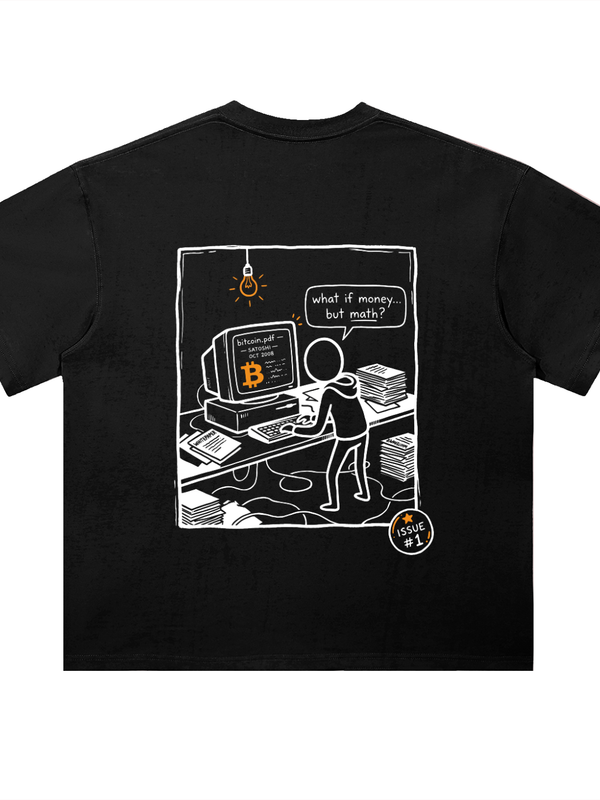 Bitcoin T-Shirt — What If Money But Math — Mr. Lined crypto streetwear