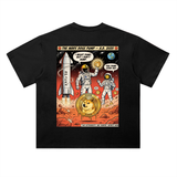Dogecoin The Mars Doge Pump T-Shirt — Two Astronauts One Pumper Dark Variant