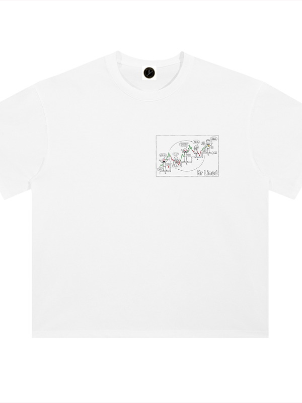 Binance T-Shirt — CZ Timeline, Still #1 — Mr. Lined