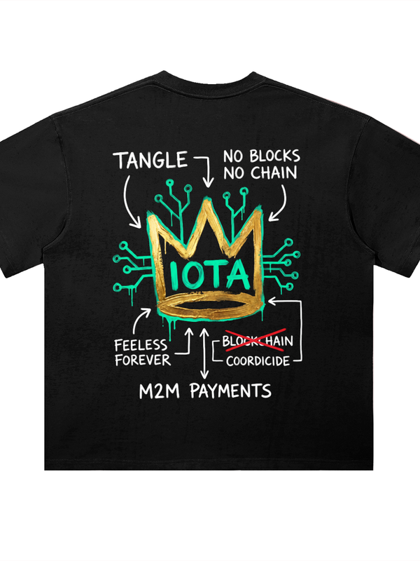 IOTA T-Shirt — Crown Sketch — Mr. Lined crypto streetwear
