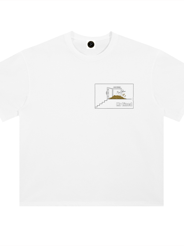 Litecoin Silver To Bitcoin's Gold T-Shirt — Comic Light — Mr. Lined crypto streetwear