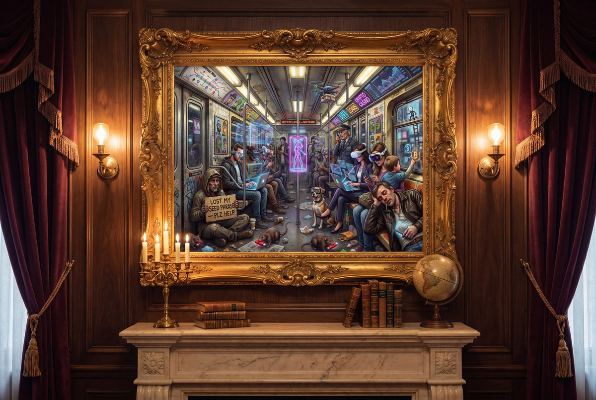 Crypto Jigsaw Puzzle — Dystopian Subway —  — Mr. Lined